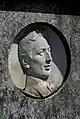 Bas-relief Face, Medallion, Charterhouse of Ferrara 1928, Ferrara, Italy
