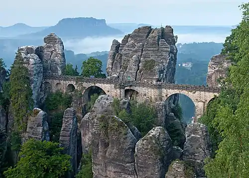 The Bastei bridge in Saxon Switzerland