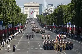 Allied forces participate in the military parade
