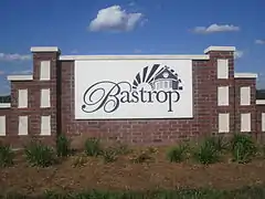 Bastrop welcome sign