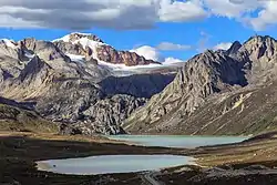 Twin lakes in Batang, Sichuan