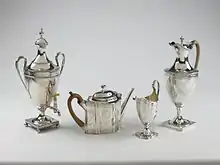 An English silver tea set