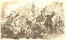 Drawing of the battle