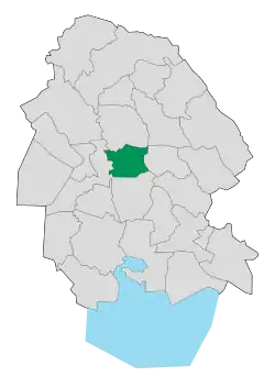 Location of Bavi County in Khuzestan province