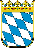 Lesser coat of arms of Bavaria with a people's crown