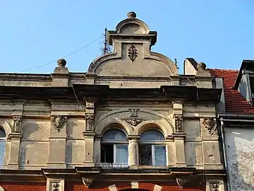 Detail of the roof pediment