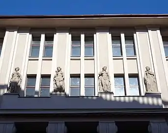 Allegories on the facade