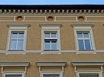 Detail of corbel tables at Nr.6