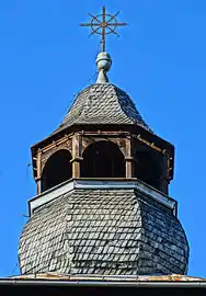 View of the wooden ridge turret