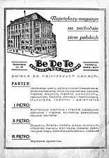 Advertisement "BeDeTe" 1936-37
