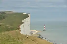 Beachy Head,East Sussex, EnglandWhite cliffs Chitty drives off