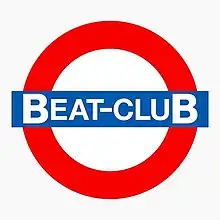 Logo for the 1960s and 1970s German Music TV Programme Beat-Club, with a style similar to the logo of London Underground.