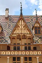 Gothic - Hôtel-Dieu de Beaune, Beaune, France, by Jacques Wiscrère, 1451