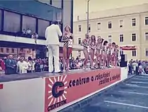 Beauty contest at the Corvin Áruház, 1985