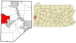 Location in Beaver County and the U.S. state of Pennsylvania.