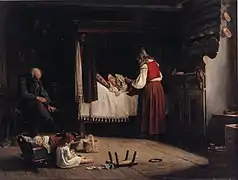 By the Sickbed, 1874