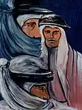 Bedouins (guardians series), 50 × 70 cm, acrylic on canvas