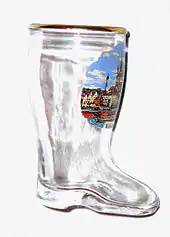 A German bierstiefel (beer boot)