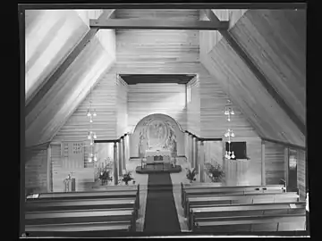 Interior of the present church