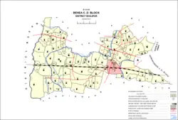 Map of Dubauli (#155) in Behea block