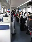 Capital Airport Express train interior in 2008