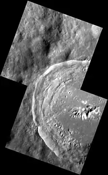 Highest resolution images of Bek obtained by MESSENGER