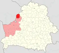 Location of Astravyets District