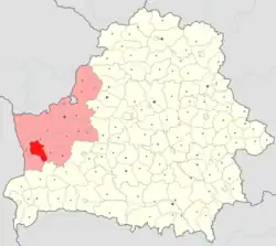 Location of Vawkavysk District