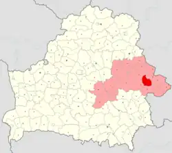 Location of Cherykaw District