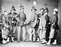 Photograph of Belgian Legion soldiers, 1866.