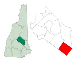 Location in Belknap County, New Hampshire