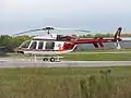 Helitack 63: A typical light helicopter used in fire fighting, this Bell 407 served with the Ontario Ministry of Natural Resources during the 2007 fire season