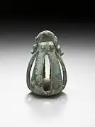 Western Iran, circa}1000-650 B.C. Bronze bell, 2 5/8 x 1 5/8 inches.