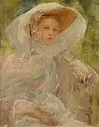 Portrait de jeune femme à chapeau, circa 1900