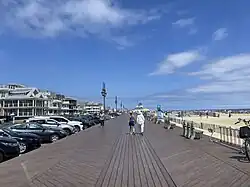 Boardwalk along the Atlantic Ocean shoreline at Belmar