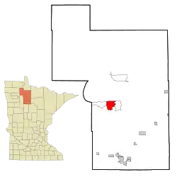Location of Red Lake in Beltrami County and Minnesota