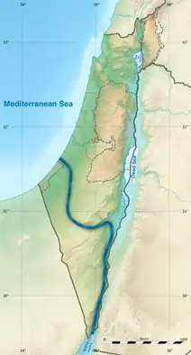 Ben Gurion Canal topographic map