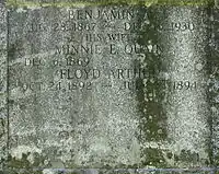 Benjamin A. Muncil's gravestone