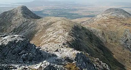 Benlettery (left) and Benglenisky (right) from the summit of Bengower
