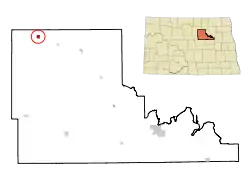 Location of Knox, North Dakota