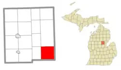 Location within Gladwin County