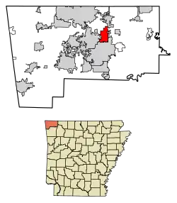 Location of Little Flock in Benton County, Arkansas.