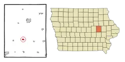 Location of Van Horne, Iowa