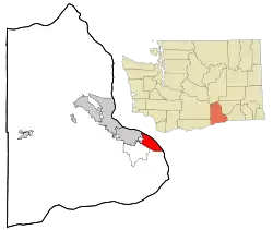 Location of Finley, Washington