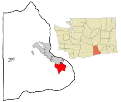 Location of Highland, Washington