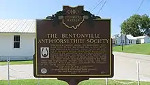 Bentonville Anti-Horse Thief Ohio Historical Marker.