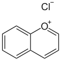 Benzopyrylium chloride (chromenylium chloride), a salt with chloride as the counterion
