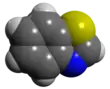 Space filling model of benzothiazole