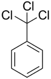 Skeletal formula of benzotrichloride