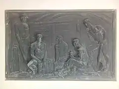 Relief in the foyer of building 8